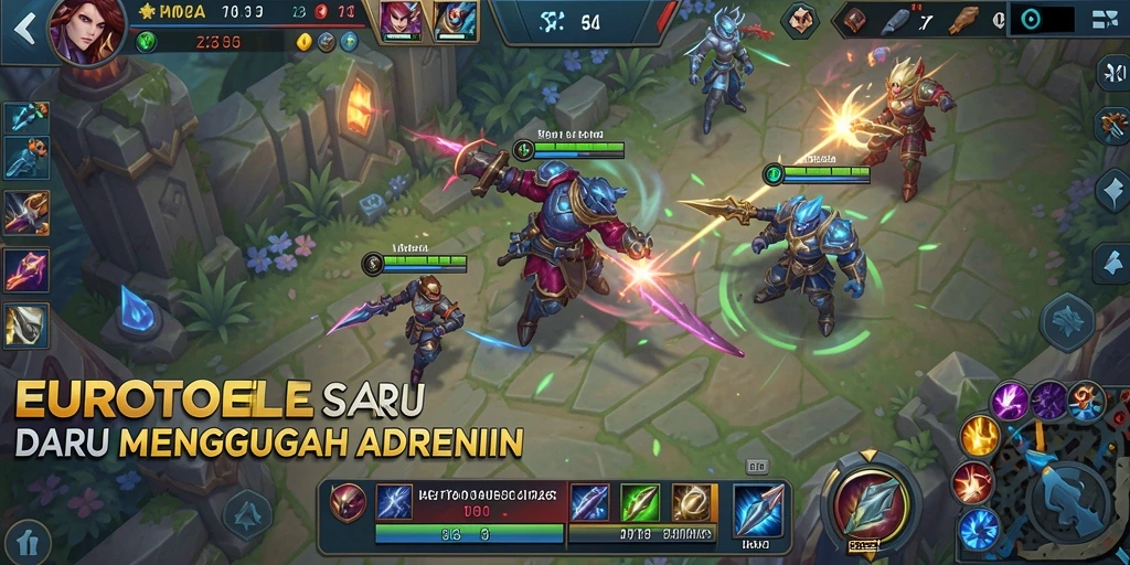 Gameplay seru dalam EUROTOGEL dengan pertarungan tim.