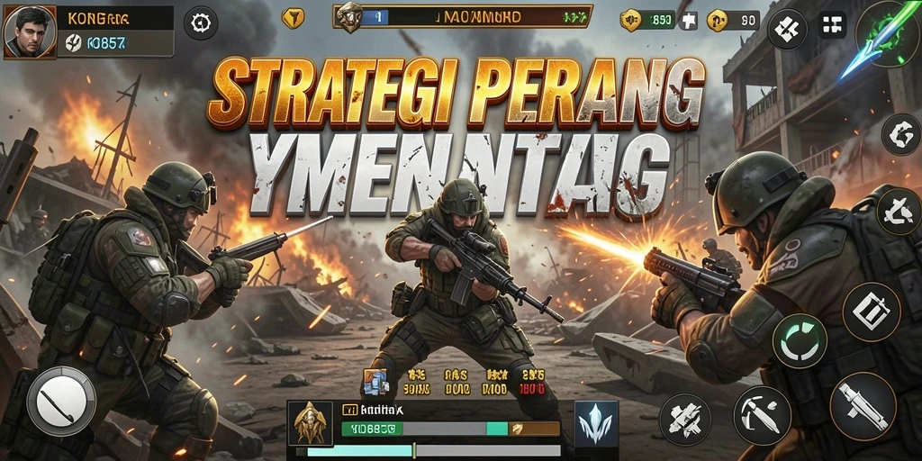 Screenshot KO857 menunjukkan strategi perang yang intens dan mendebarkan.