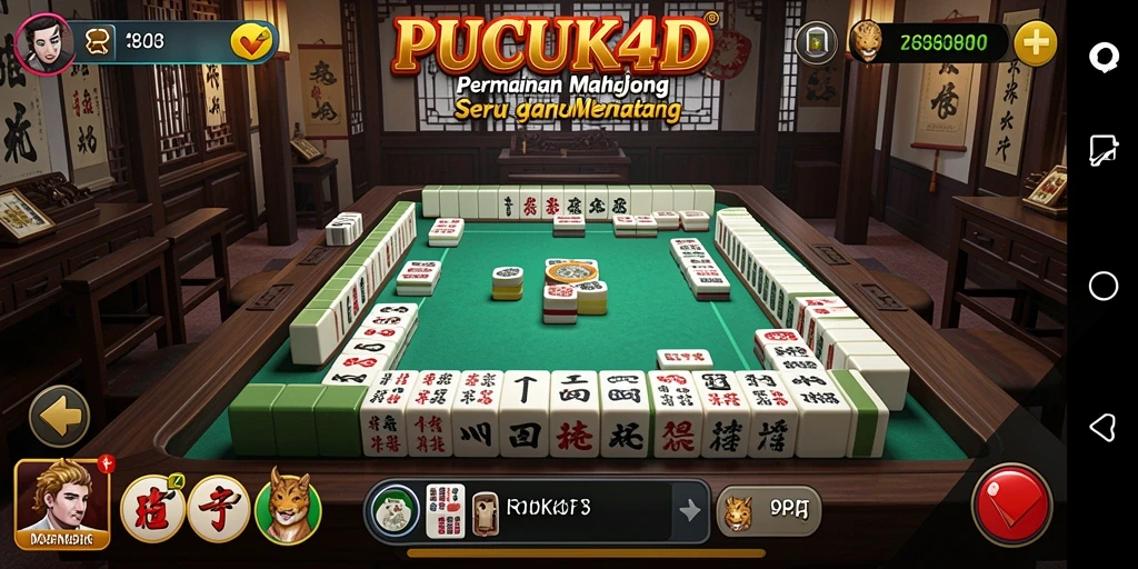 Screenshot gameplay PUCUK4D yang menampilkan keseruan Mahjong.