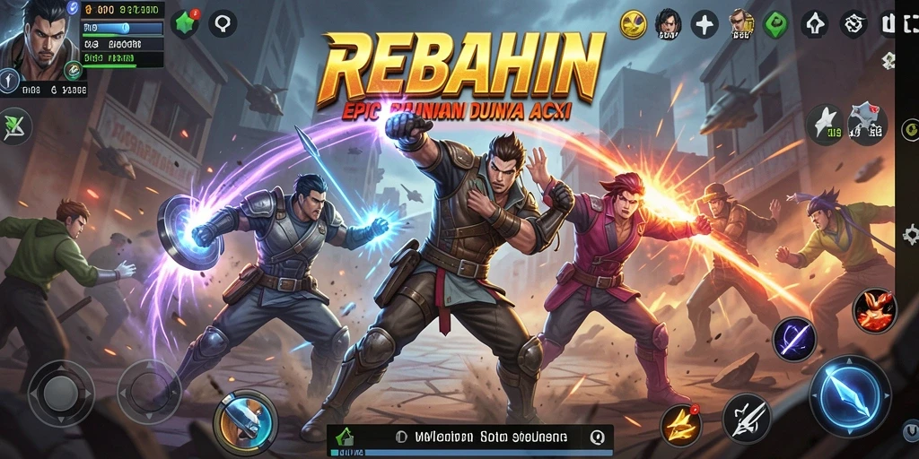 Tampilan menegangkan dari gameplay aksi REBAHIN.