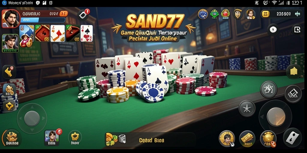 Tampilan gameplay QiuQiu yang seru di SAND77.