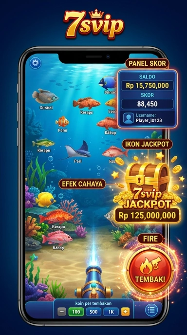 Tampilan utama aplikasi 7svip yang intuitif.